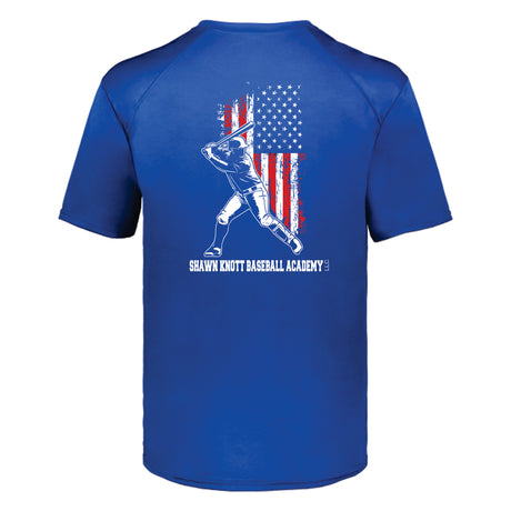 Shawn Knott Baseball Short Sleeve Badger Dri Fit T shirt FLAG