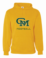 Great Mills Football Badger hoodie in gold with new GM logo