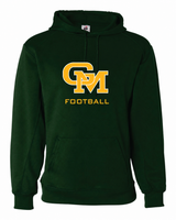 Great Mills Football Badger hoodie in green with new GM logo