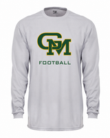Great Mills Football Badger long sleeve in gray with new GM logo