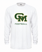 Great Mills Football Badger long sleeve in white with new GM logo