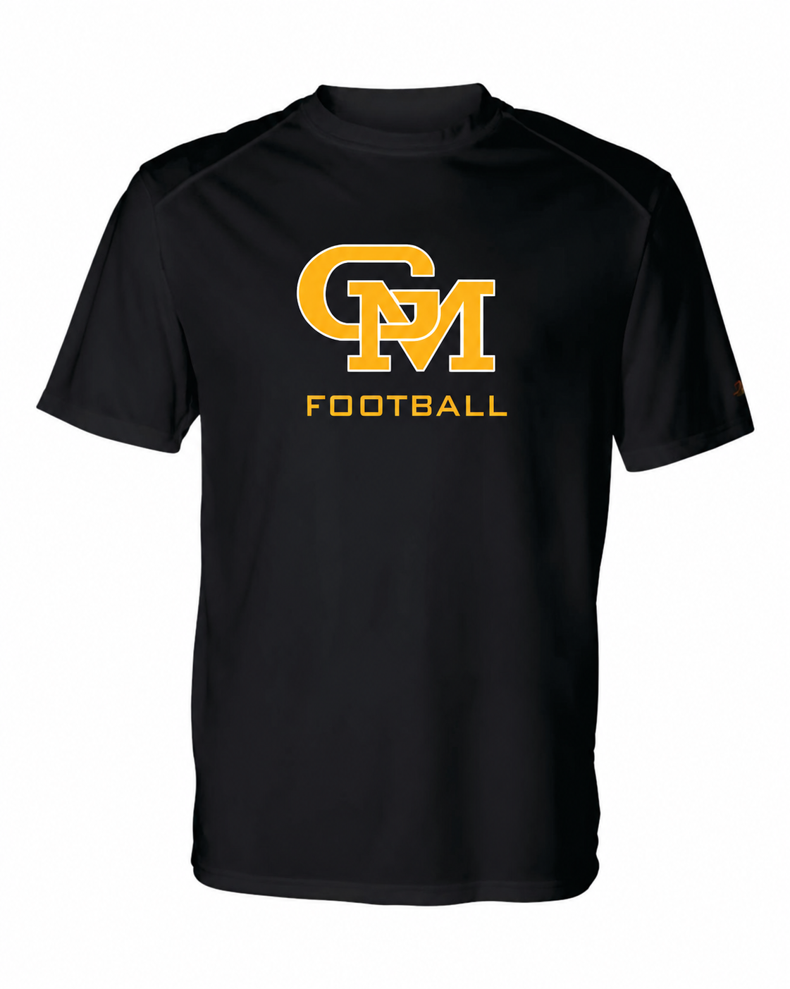Great Mills Football Badger short sleeve in black with new GM logo