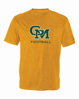 Great Mills Football Badger short sleeve in gold with new GM logo