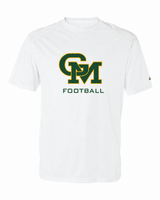 Great Mills Football Badger short sleeve in white with new GM logo