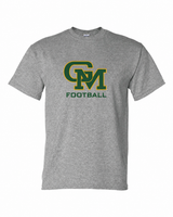 Great Mills Football Gildan short sleeve in gray with new GM logo