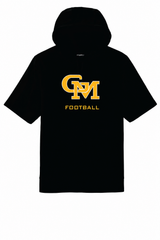 Great Mills Football Sport-Tek short sleeve hoodie in black with new GM logo
