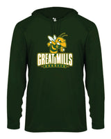 Great Mills Football Long Sleeve Badger Hooded Dri Fit Shirt