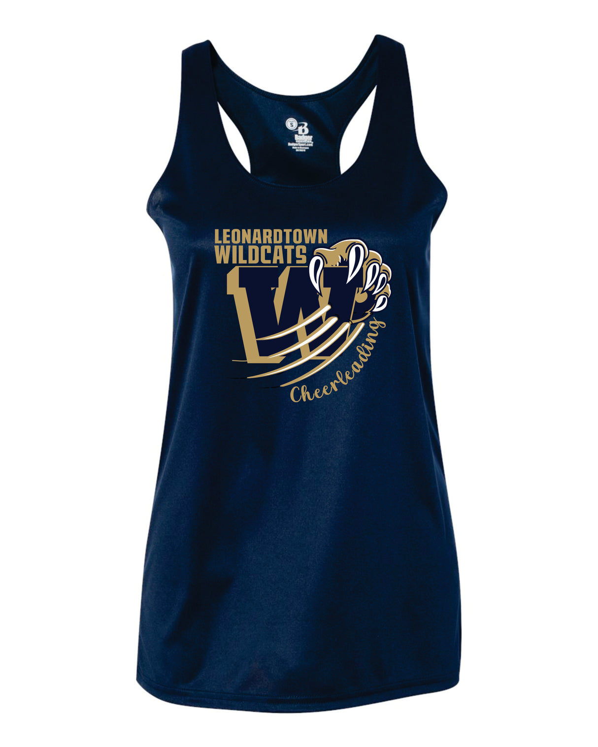 Leonardtown Wildcats Badger Dri Fit Racer Back Tank WOMEN CHEER