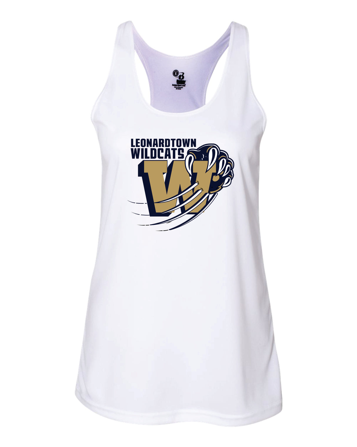 Leonardtown Wildcats Badger Dri Fit Racer Back Tank WOMEN CHEER