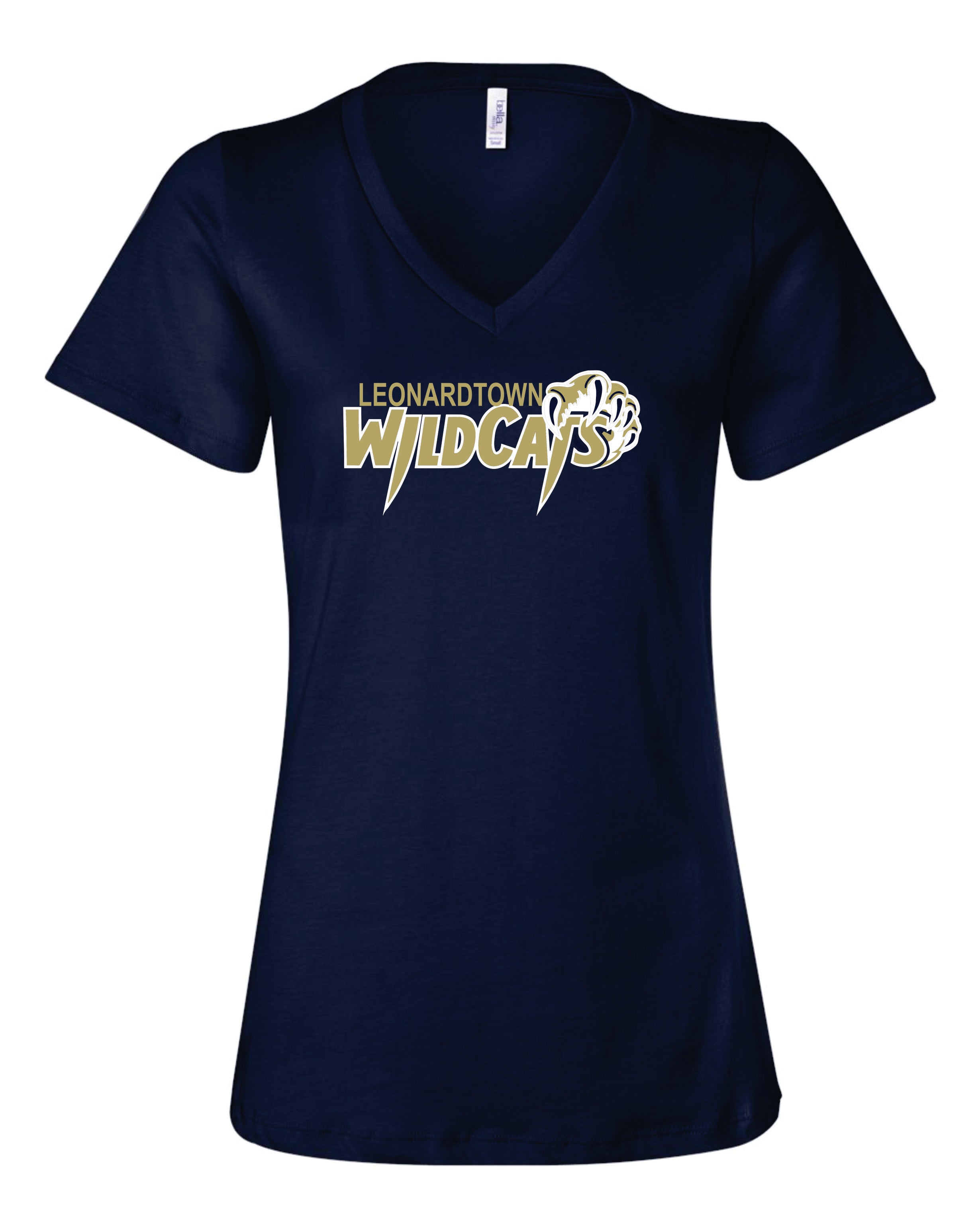 Leonardtown Wildcats V-Neck Cotton- WOMEN