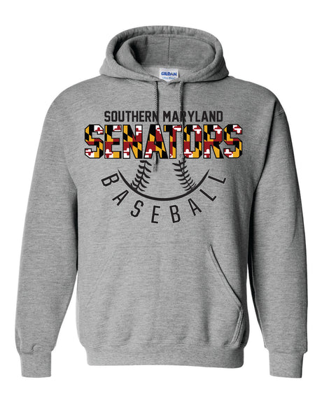 Senators 50/50 Hoodie  Half Ball Design